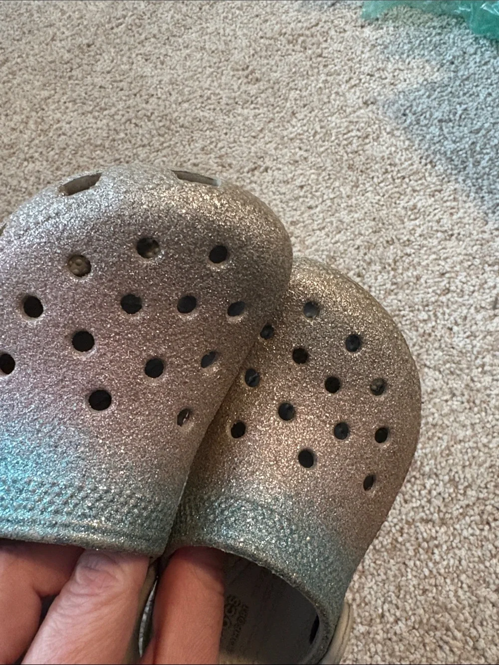 CROCS sparkly glitter